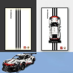 Porsche Lego Supercar Led Wall Art - Atelier Home™